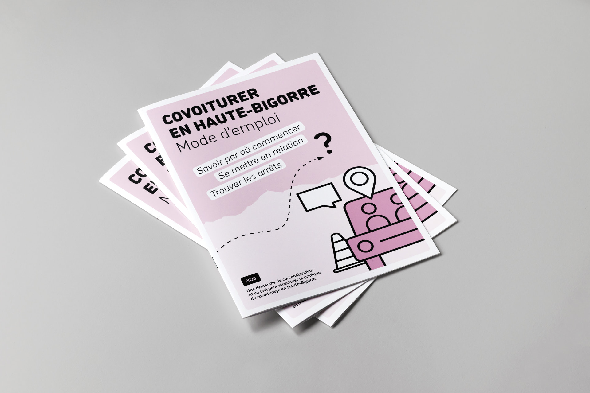 Le mode d'emploi imprimé « Covoiturer en Haute-Bigorre »