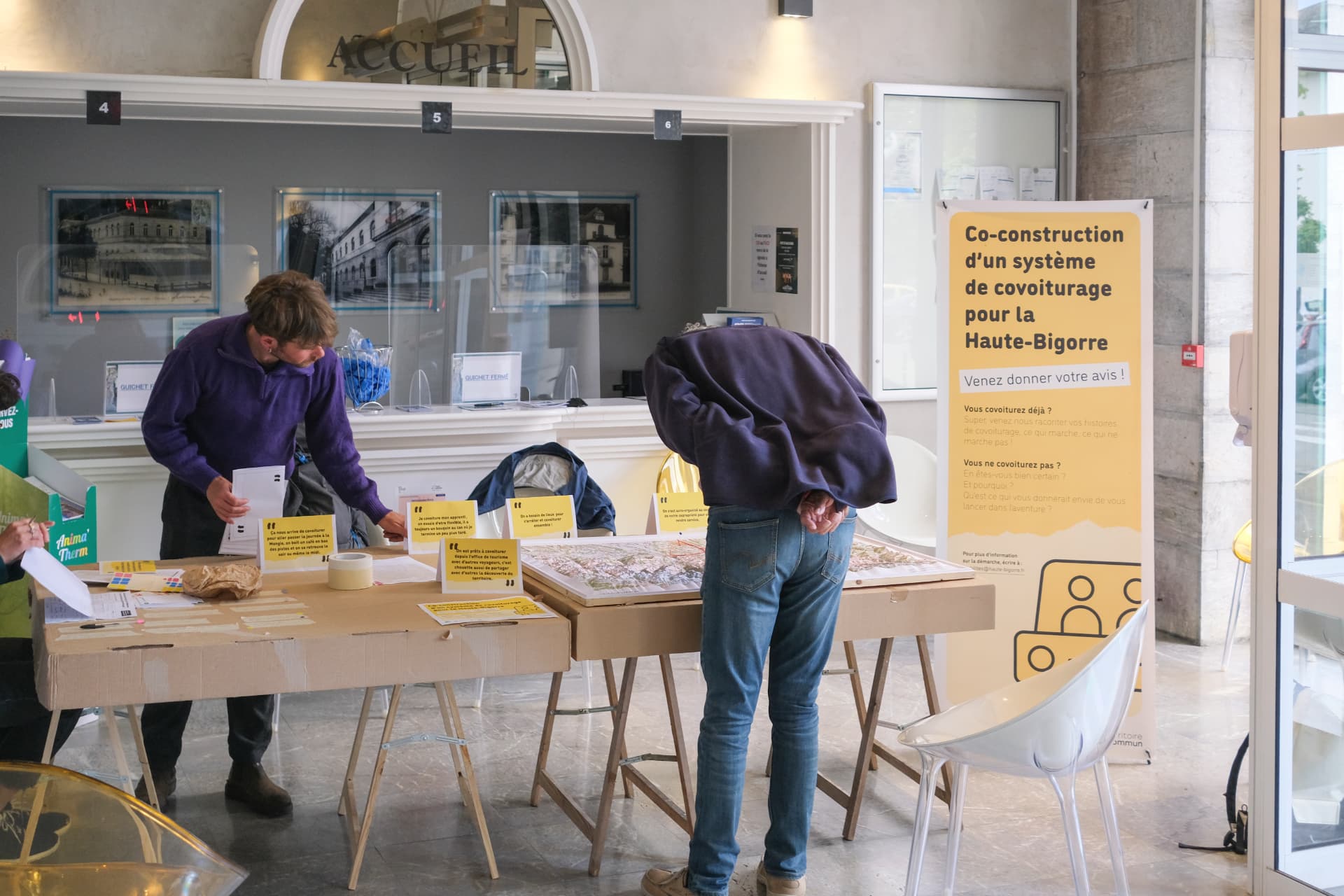 Atelier de concertation à l'accueil de la communauté de communes