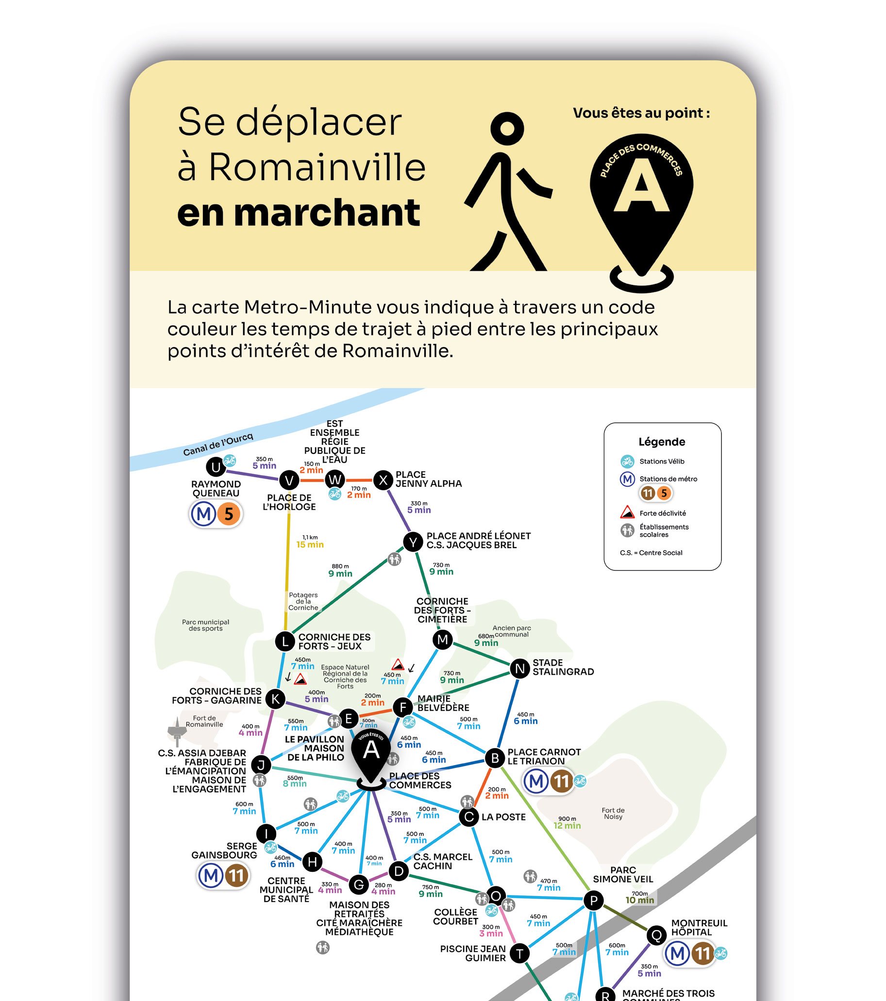 Carte Metro-Minuto simplifiée du territoire